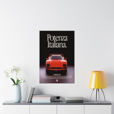 Ferrari F40 'Potenza Italiana' Poster V2