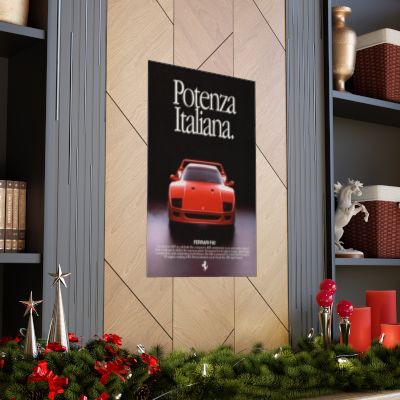 Ferrari F40 'Potenza Italiana' Poster V2